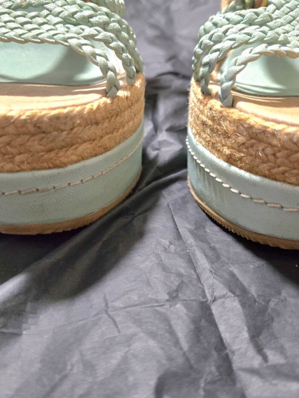 Palomitas by Paloma Barceló Mint Braided Platform Espadrille Wedge Sandals EU 40 - Picture 12 of 16